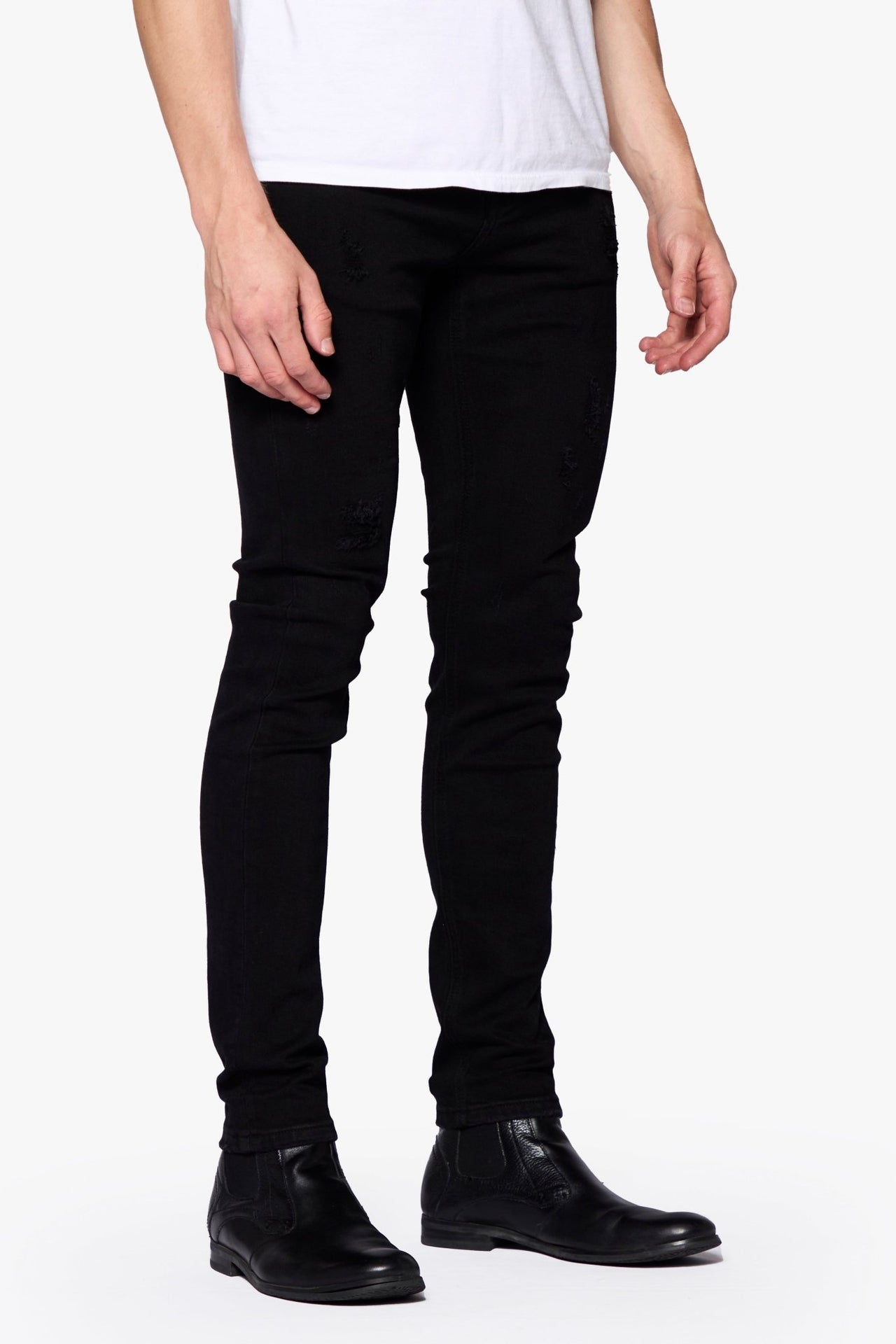 Anom Denim Flashka Anm007bc Jet black Skinny boot cut