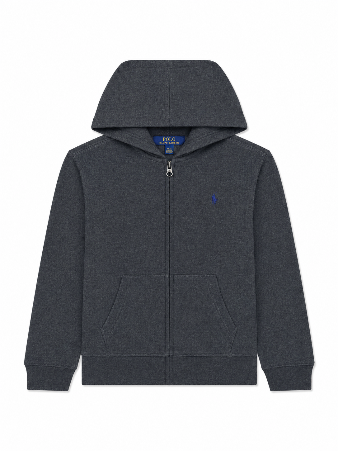 Polo Ralph Lauren Kids Full-Zip Fleece Hoodie Charcoal Gray New