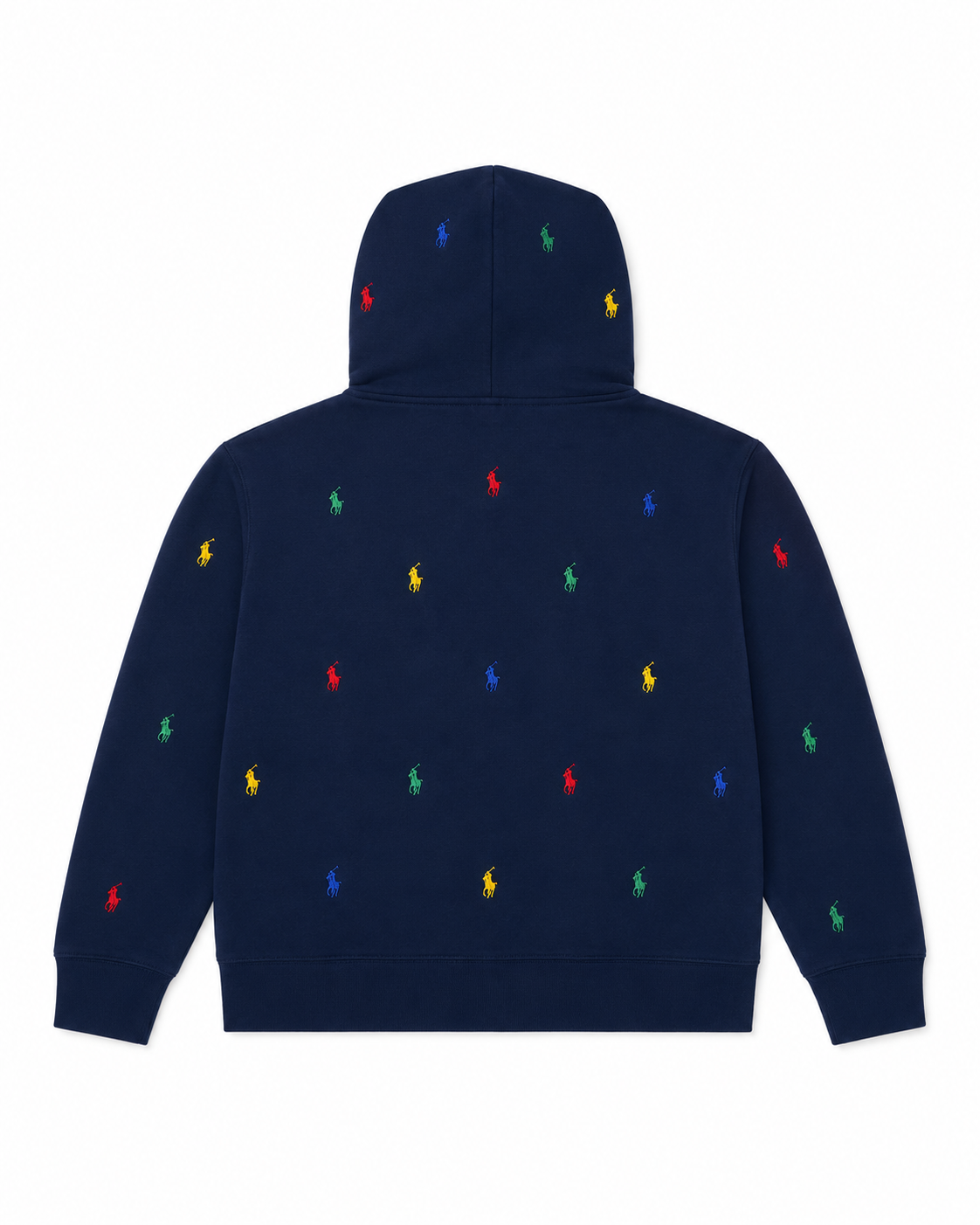 Polo Ralph Lauren Kids Navy Multicolor Pony Embroidered Pullover Hoodie