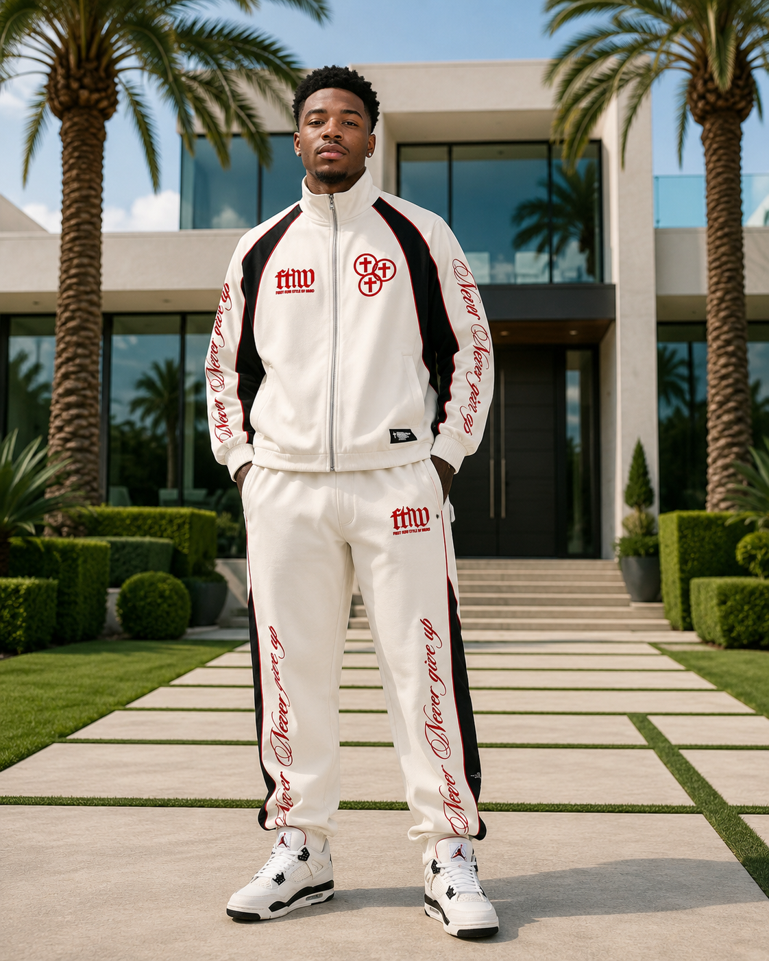 PROPERTY OF FIRST ROW TRACK JACKET & PANT SETS