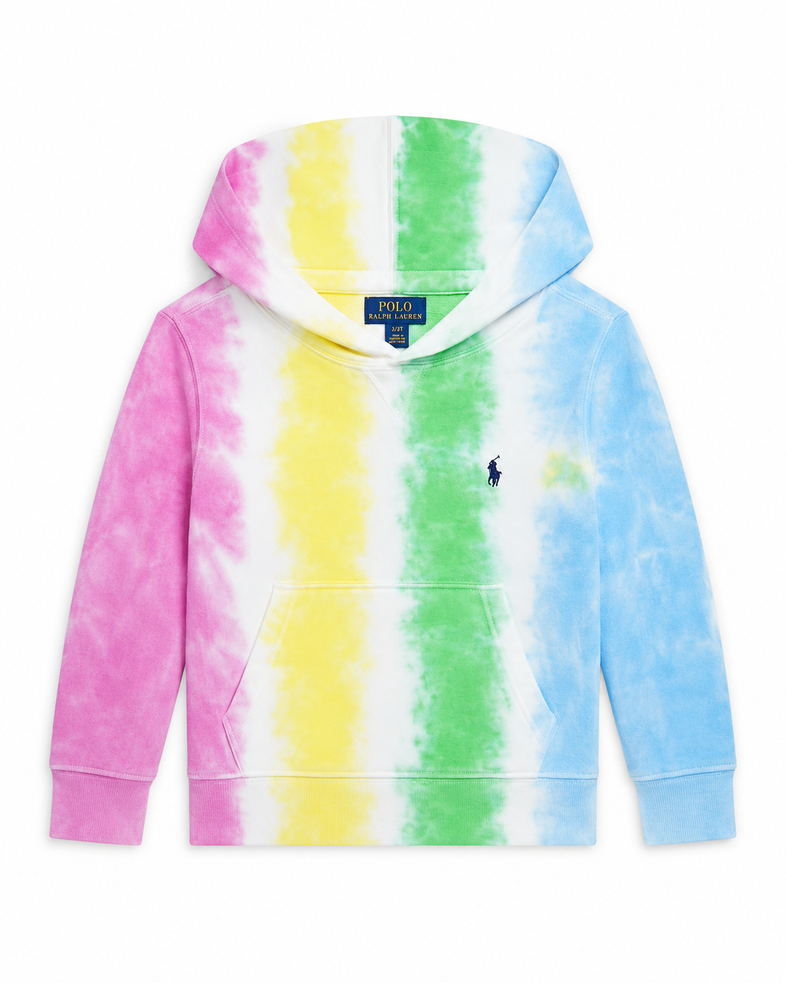 Polo Ralph Lauren Kids Tie-Dye Fleece Pullover Hoodie Multicolor Size 3T