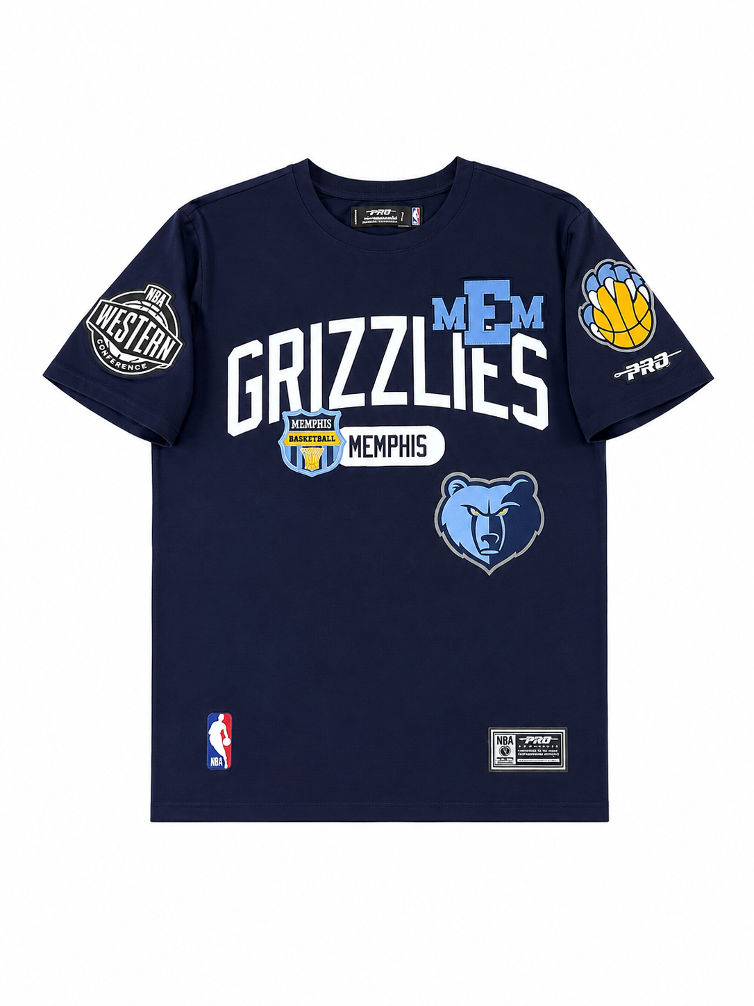 Pro Standard Memphis Grizzlies NBA Logo Patch T-Shirt – Midnight Navy
