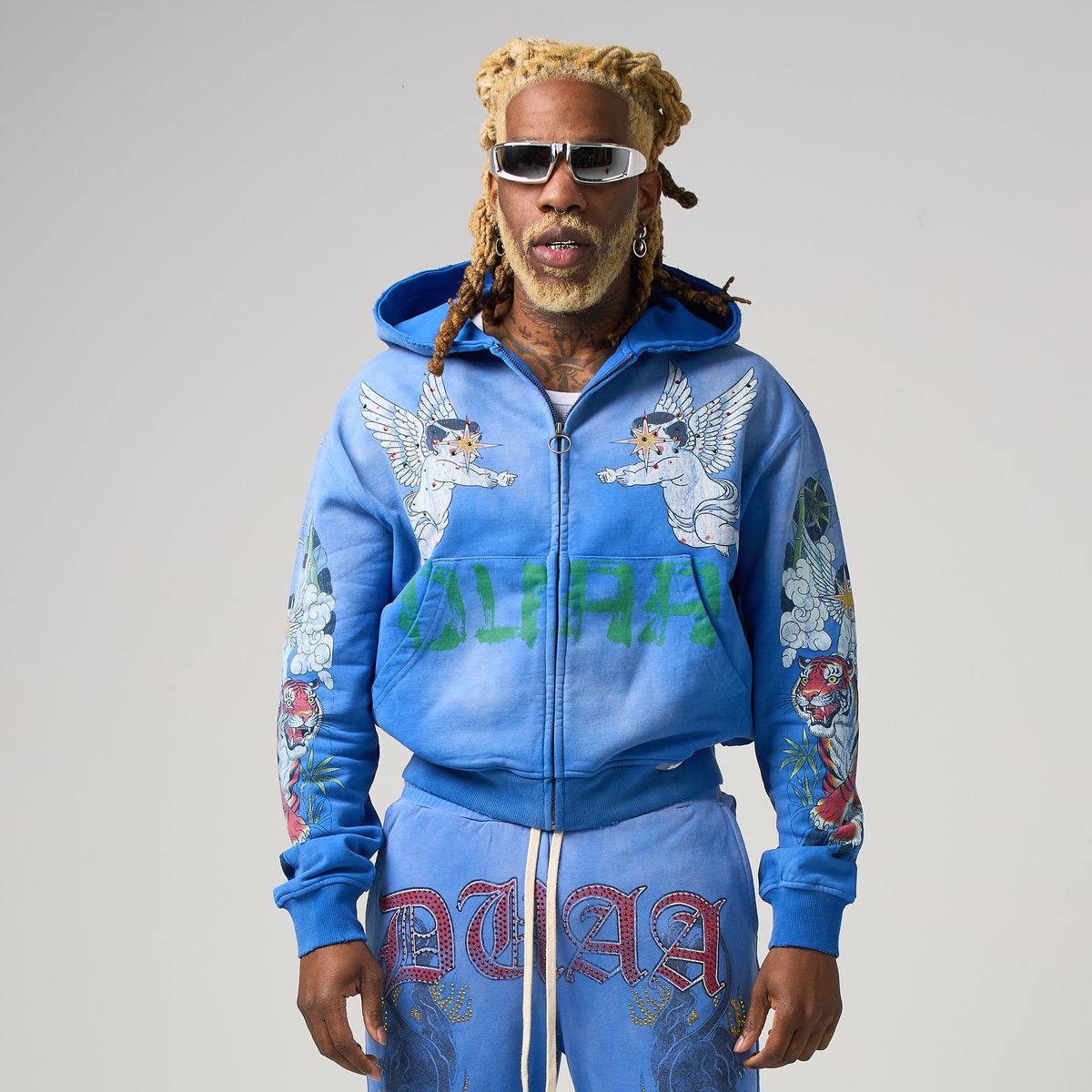 DUAA GARDEN HOODIE & SWEATPANTS (BLUE)