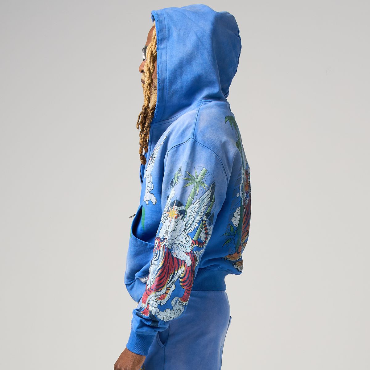 DUAA GARDEN HOODIE & SWEATPANTS (BLUE)