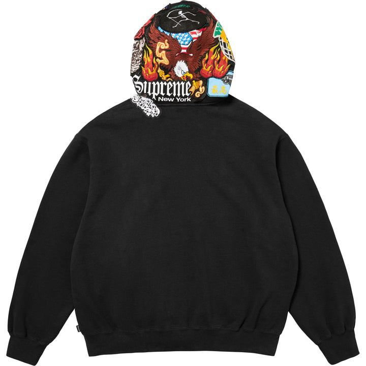 Supreme® Patches Zip Up Hooded Sweatshirt