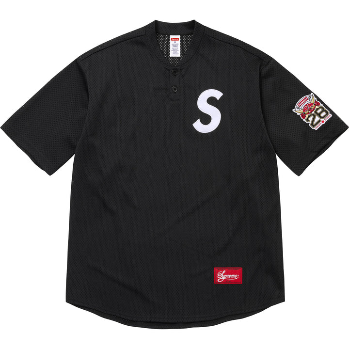 トップス Supreme Shop S Logo Baseball Henley Supreme Shop S Logo Baseball Henley