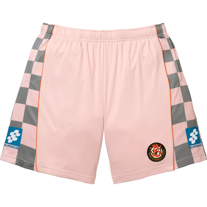 Supreme Checkerboard Soccer Short Pink