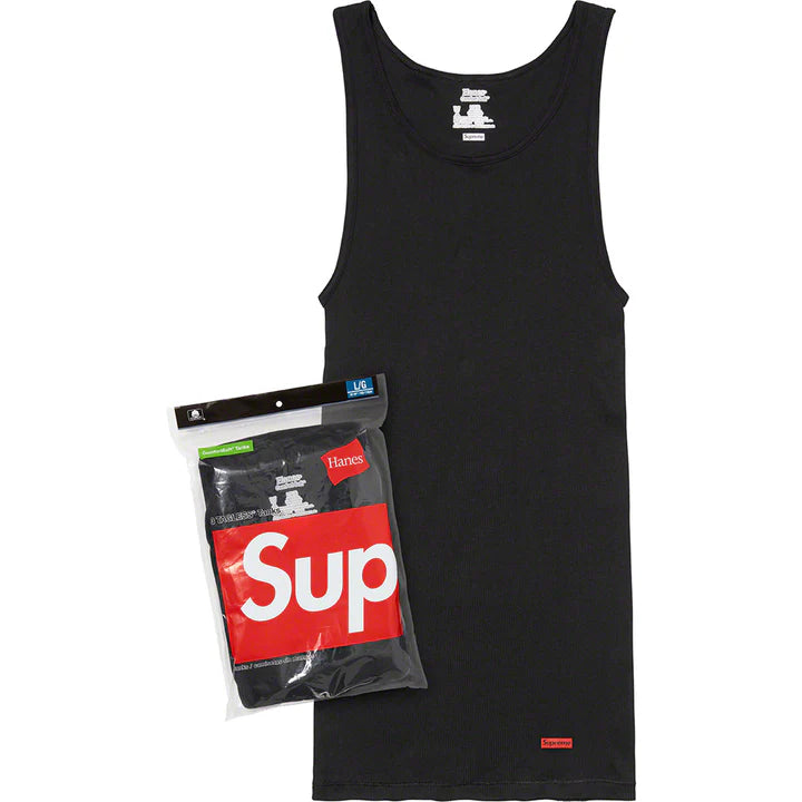 Supreme® Hanes® Tagless Black Tank | Premium Apparel Shops
