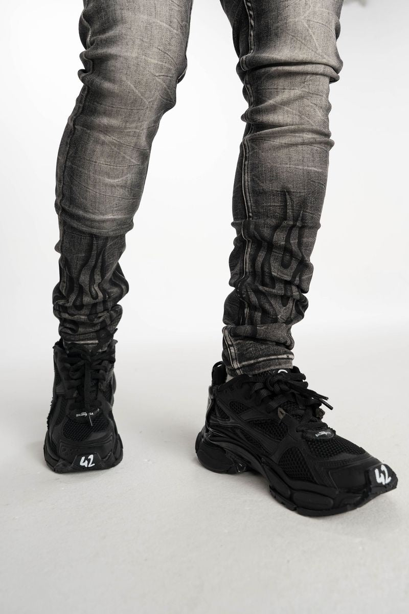 Relapse Jeans Men – Flame Faded Black