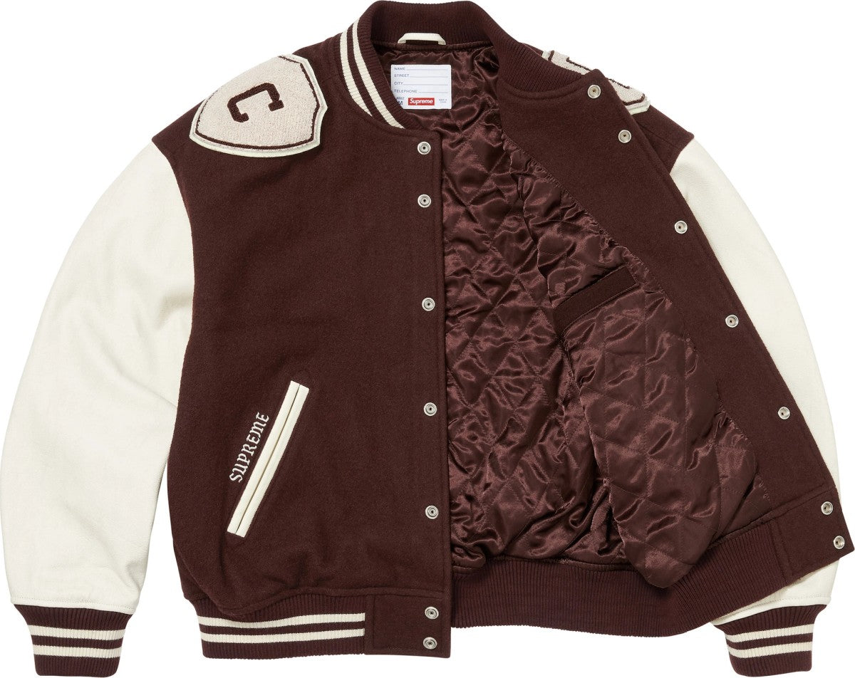 Supreme® Captains Varsity Jacket Brown