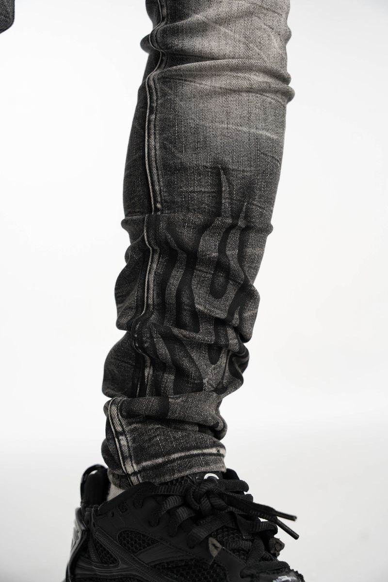 Relapse Jeans Men – Flame Faded Black