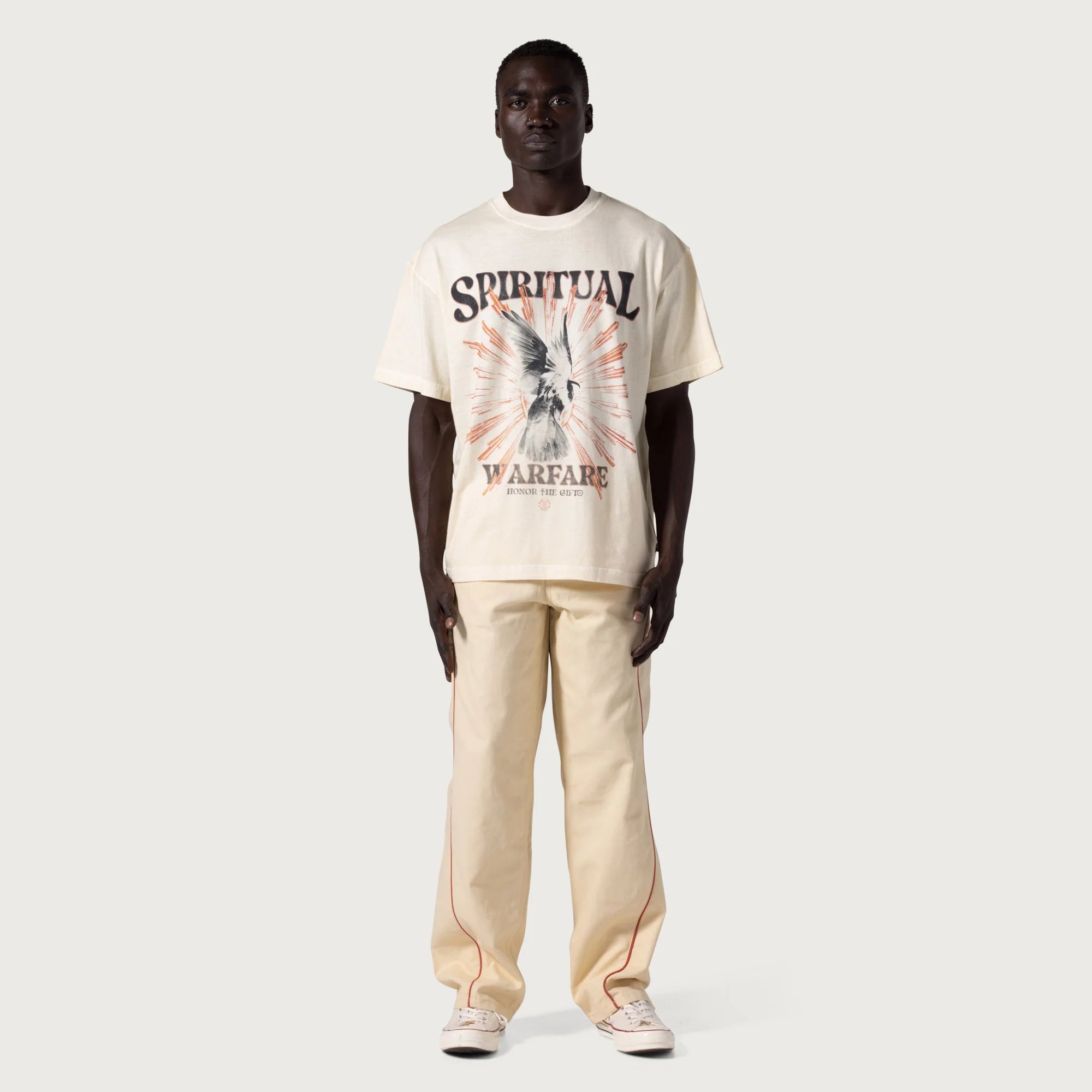 Honor the gift Spiritual Conflict T-Shirt - Bone