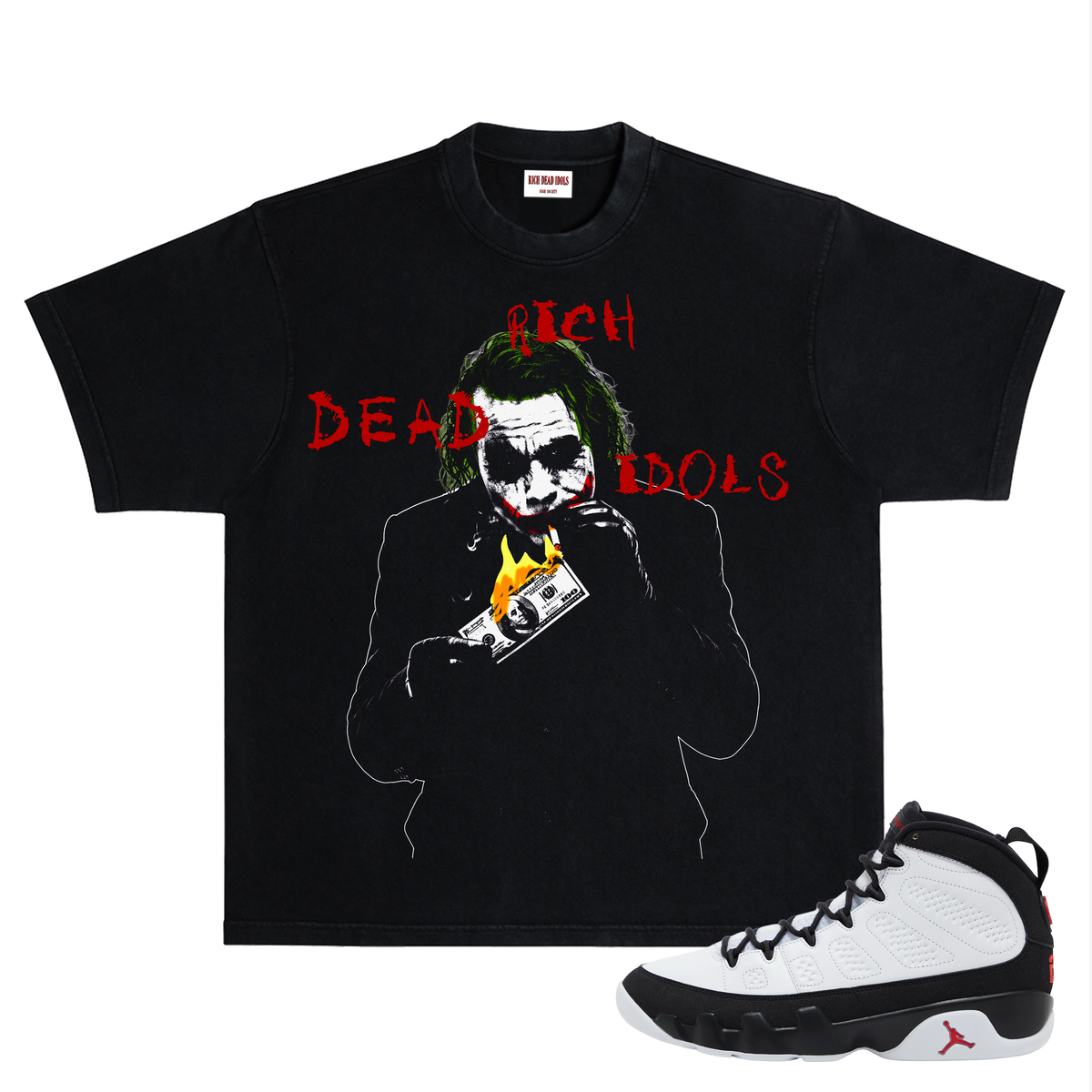 Rich Dead Idols "THE JOKER" T-SHIRT BLACK