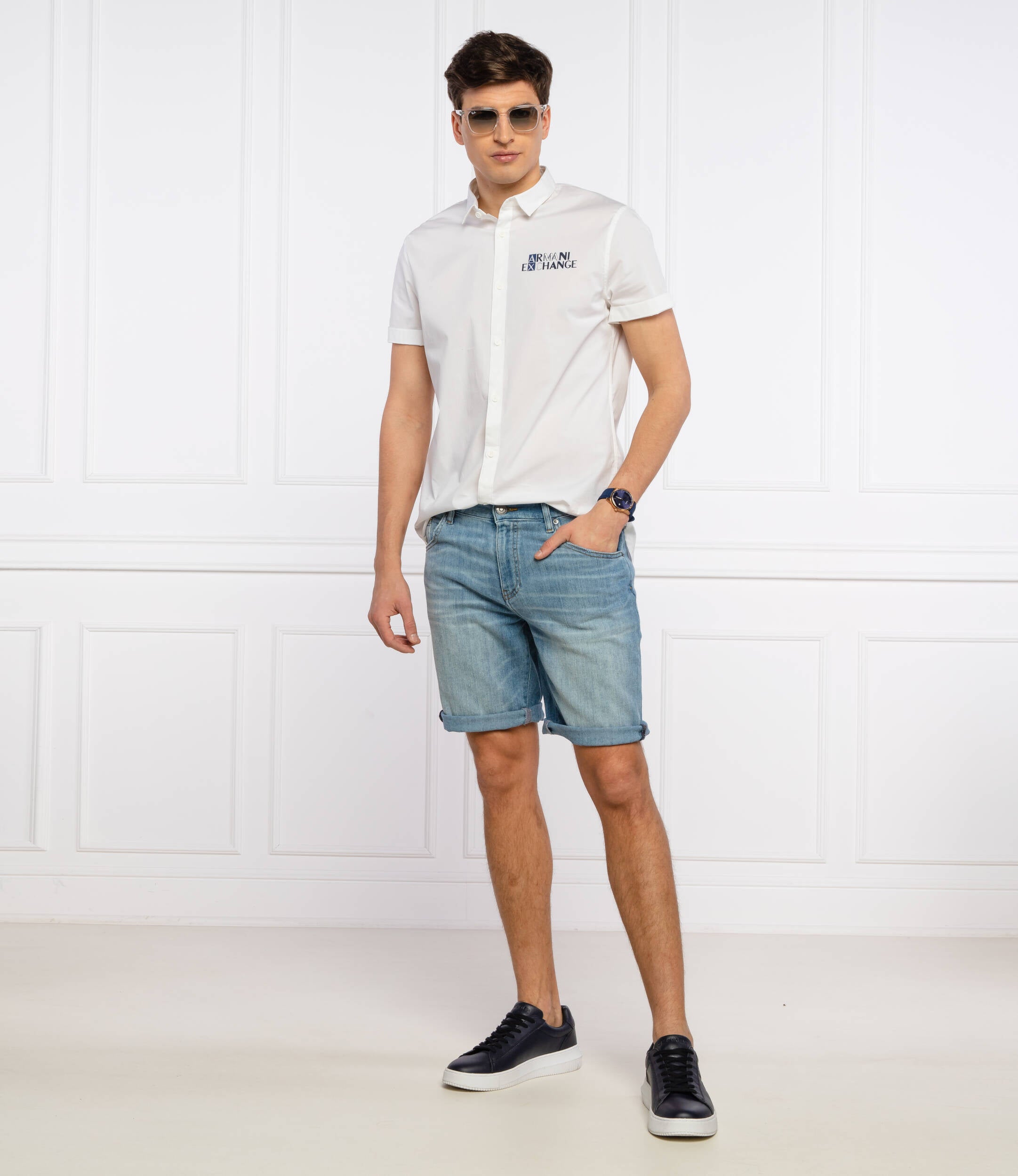 Armani Exchange Button Down White shirt