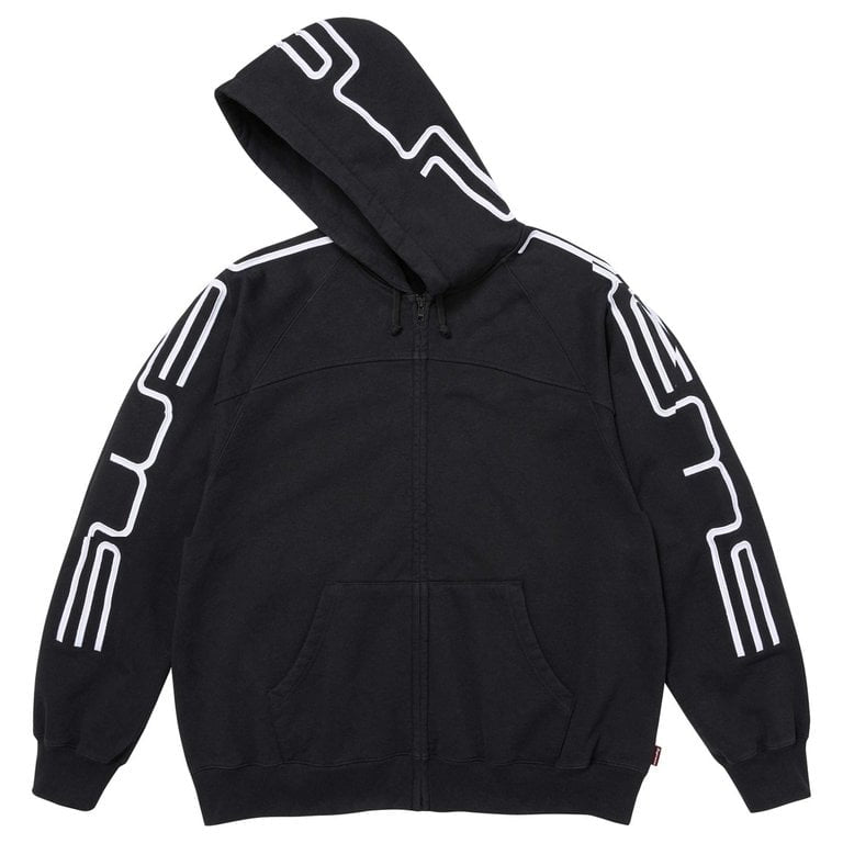 Supreme® Connect Zip Up Hooded Sweatshirt Black