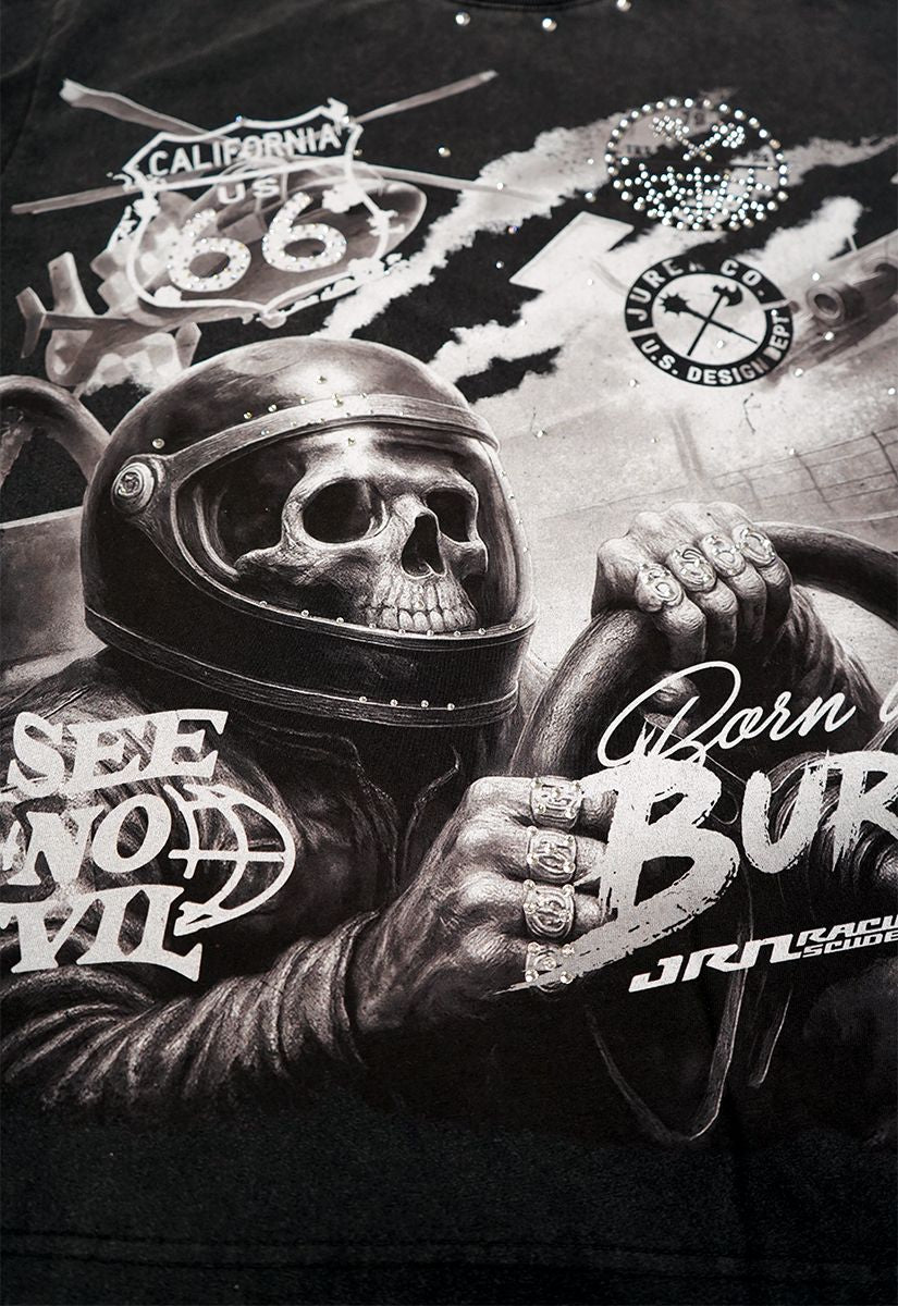 Juren BORN TO BURN GREY SHIRT B &T
