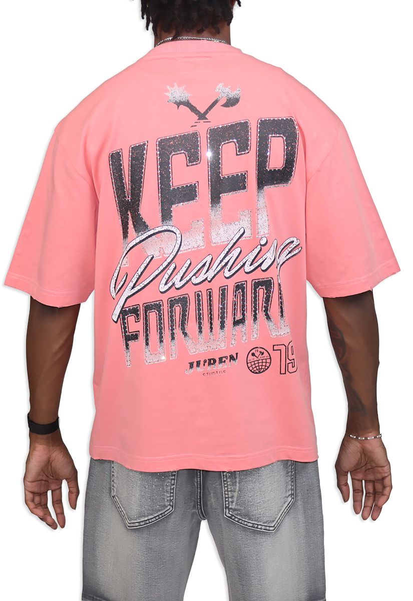 Juren CHALLENGE YOURSELF PINK SHIRT B&T (JRN-SPG226-015-BT)
