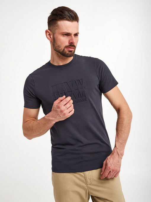 Armani Exchange Navy 3D AX Logo T Shirts