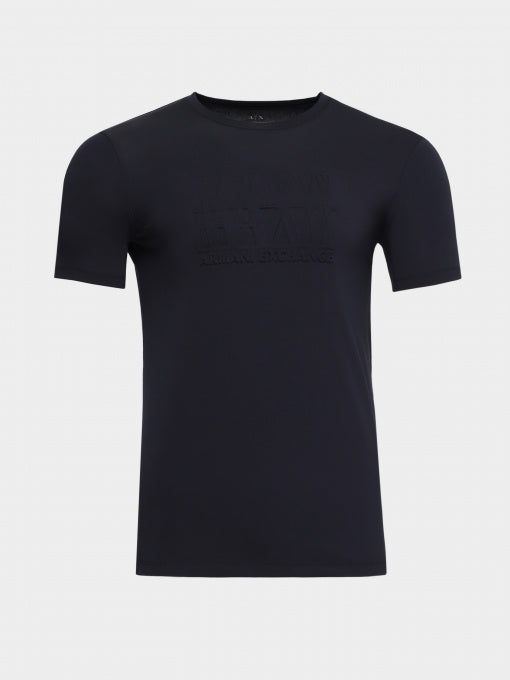Armani Exchange Navy 3D AX Logo T Shirts