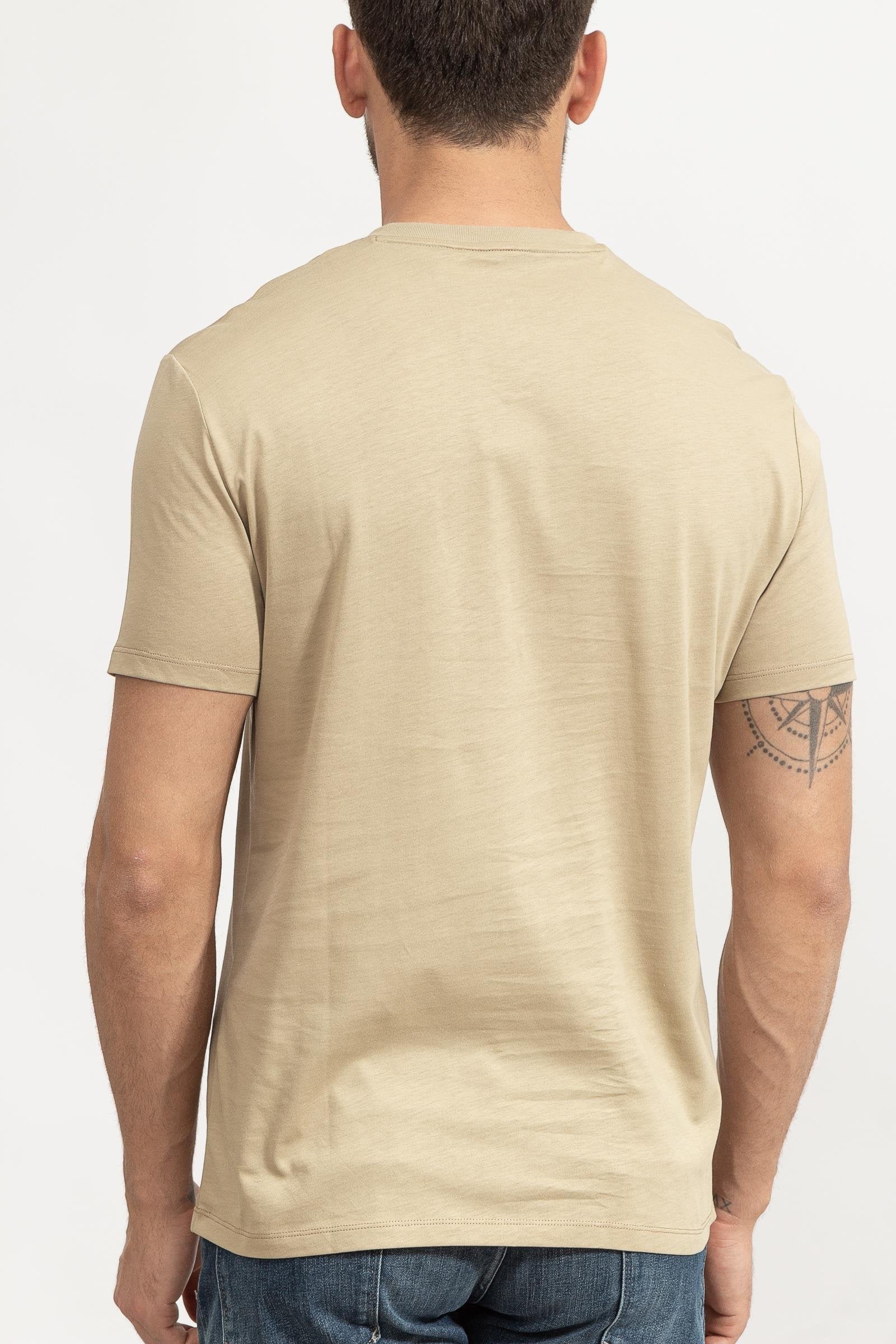 Armani Exchange Khaki Color T-Shirts