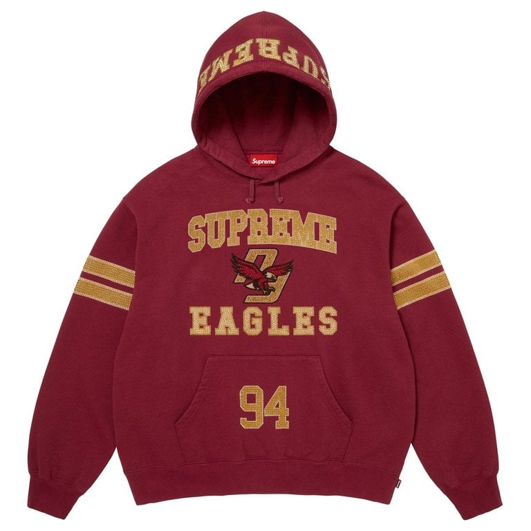 Supreme® Rhinestone Eagle Hooded Sweatshirt