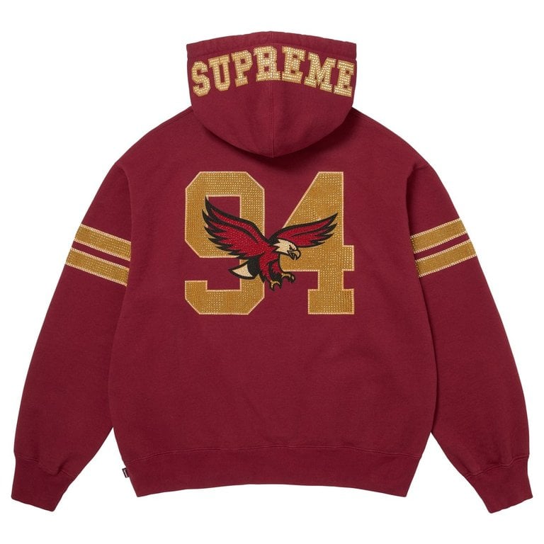 Supreme® Rhinestone Eagle Hooded Sweatshirt