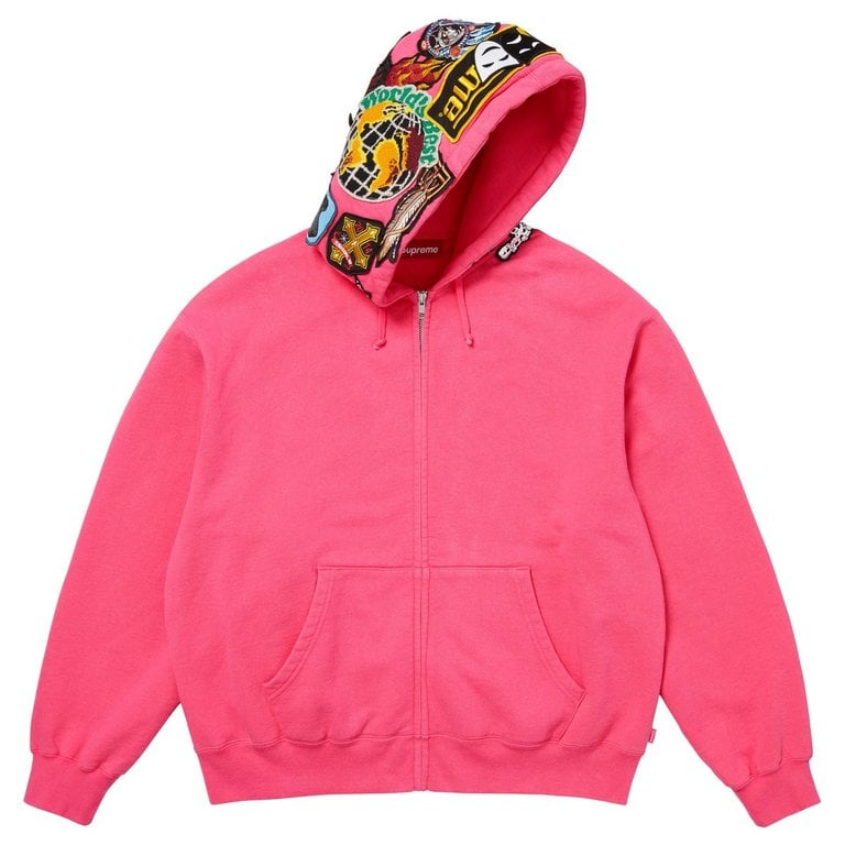 Supreme® Patches Zip Up Hooded Sweatshirt