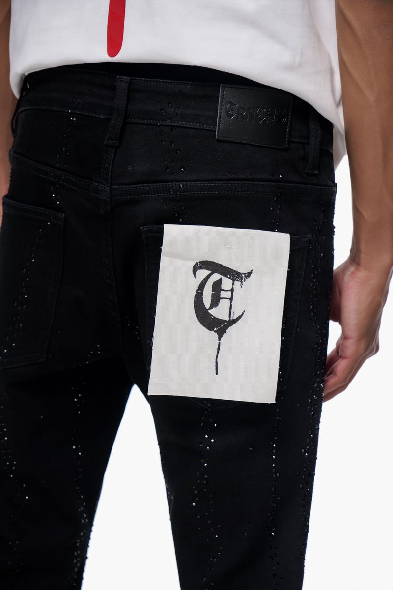 Trnchs DICTATOR - Black Stacked Denim