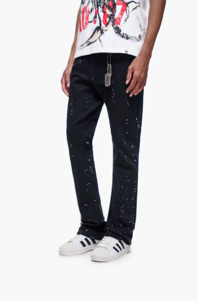 Trnchs DICTATOR - Black Stacked Denim