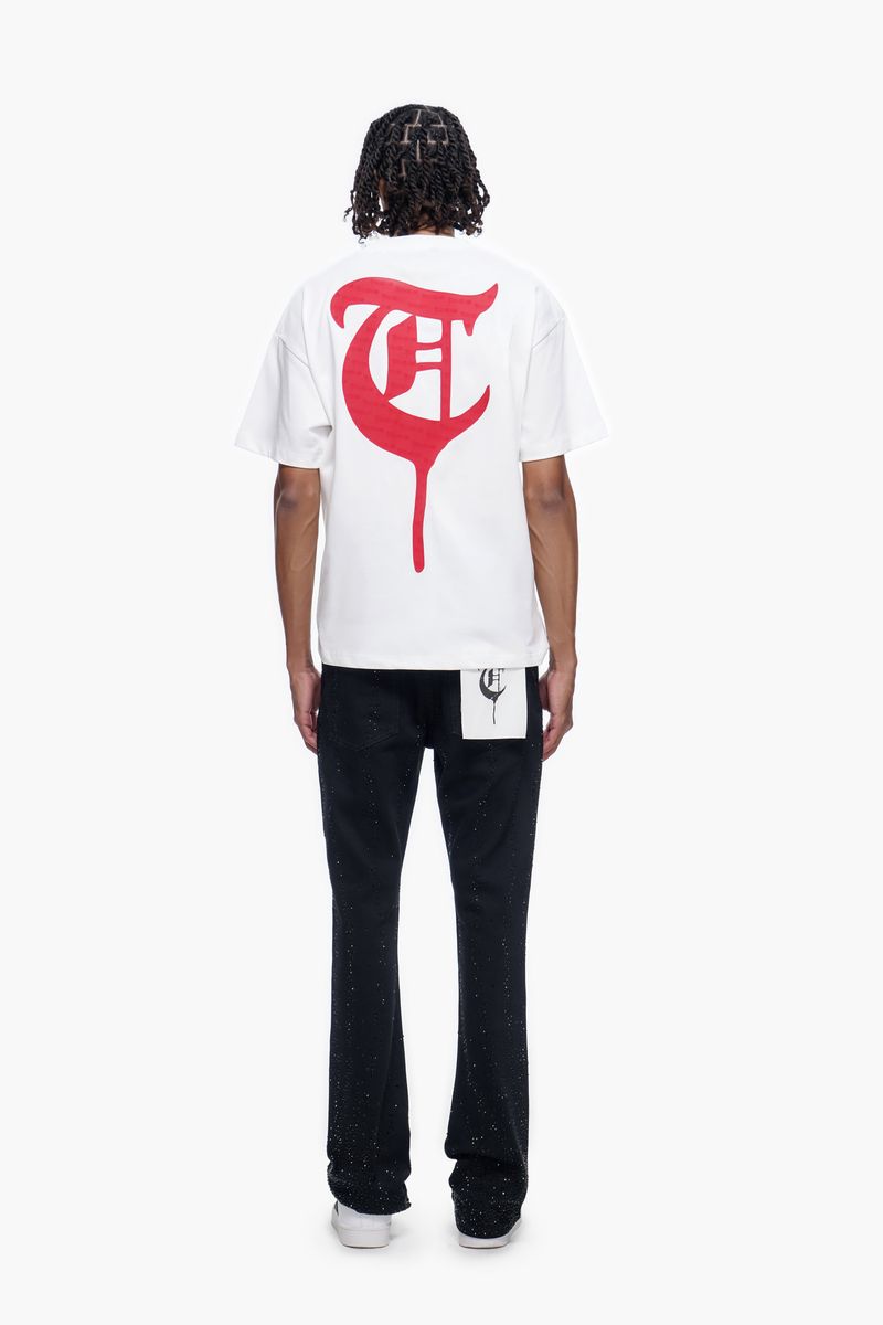 Trnchs DICTATOR - Black Stacked Denim