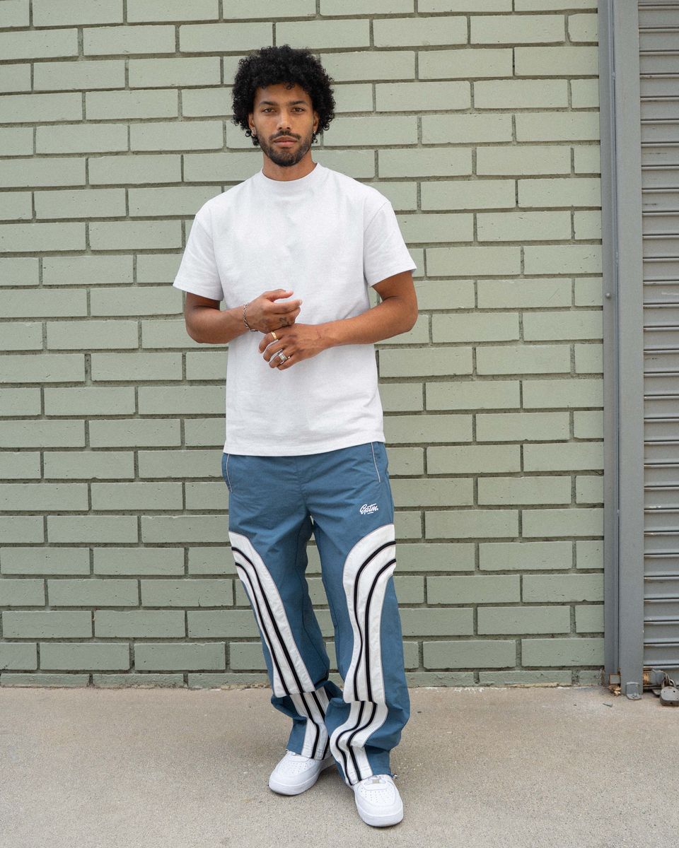 EPTM LUKENS DENIM BLUE TRACK PANTS
