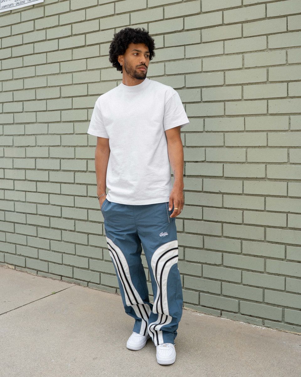 EPTM LUKENS DENIM BLUE TRACK PANTS