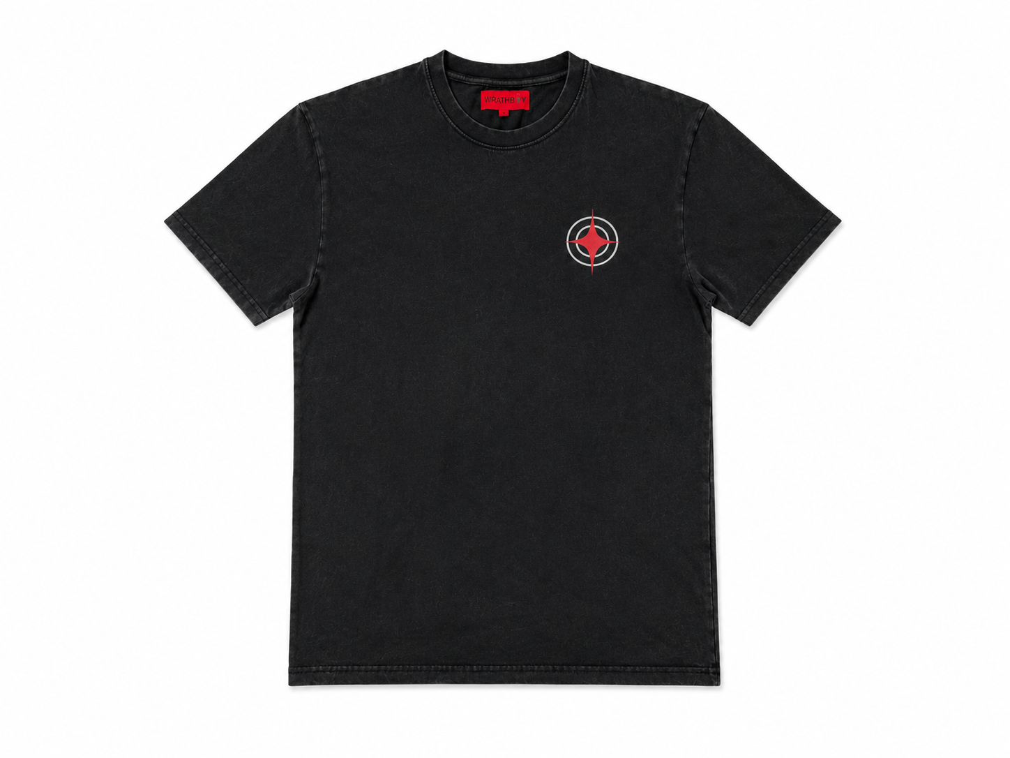 Wrathboy Graphic Back Print Black Washed T-Shirt