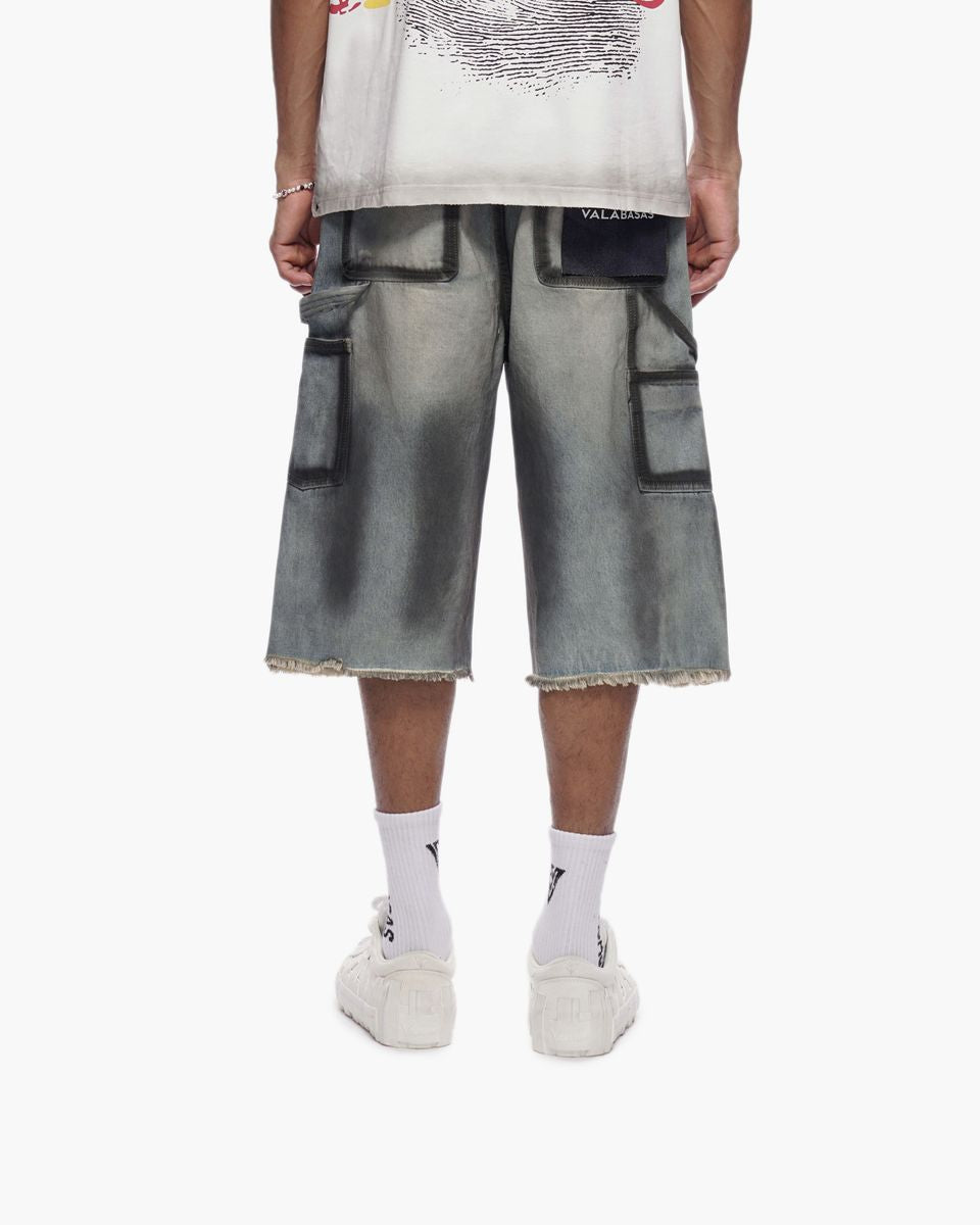 Valabasas "REVOLT" BAGGY DENIM SHORTS