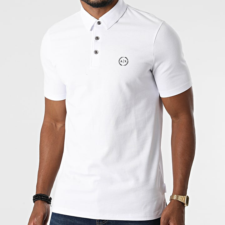 Armani Exchange White Polo Shirt