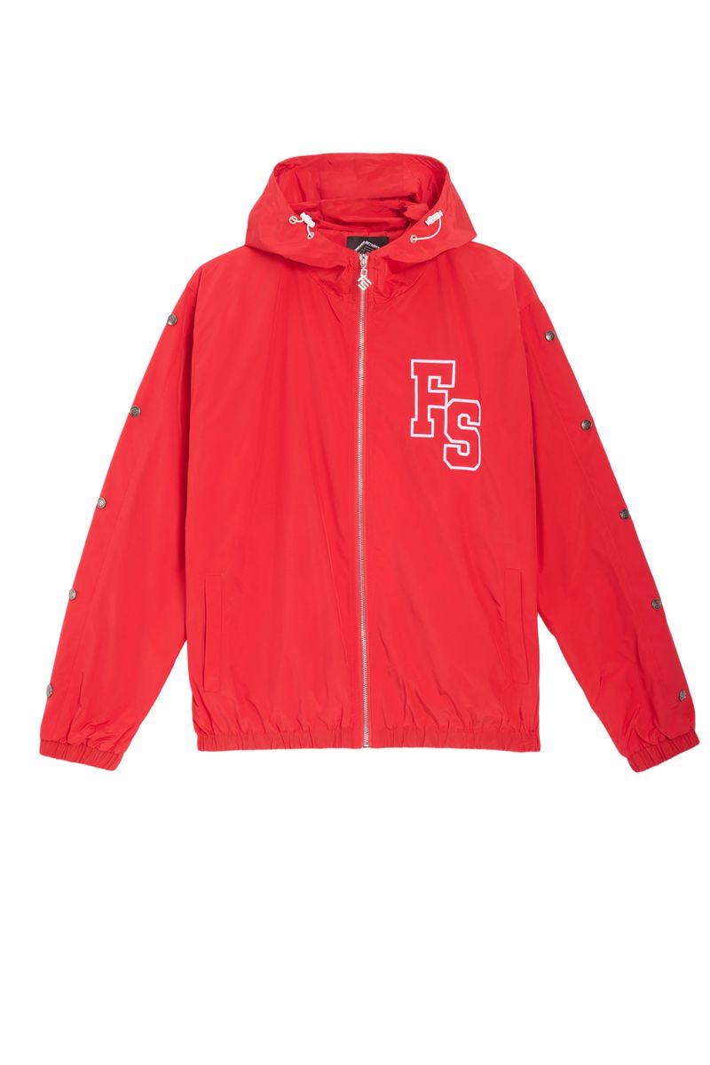Forever Situated Nylon Track Jacket & Pants Set – Red