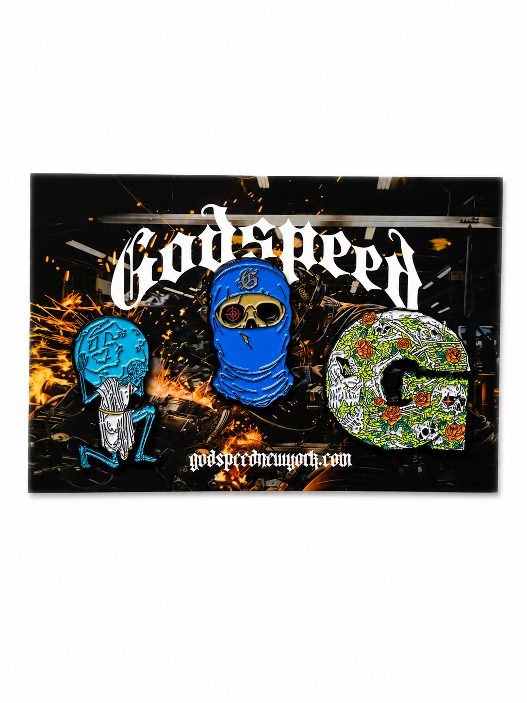 Godspeed New York 3-Piece Premium Enamel Pin Set