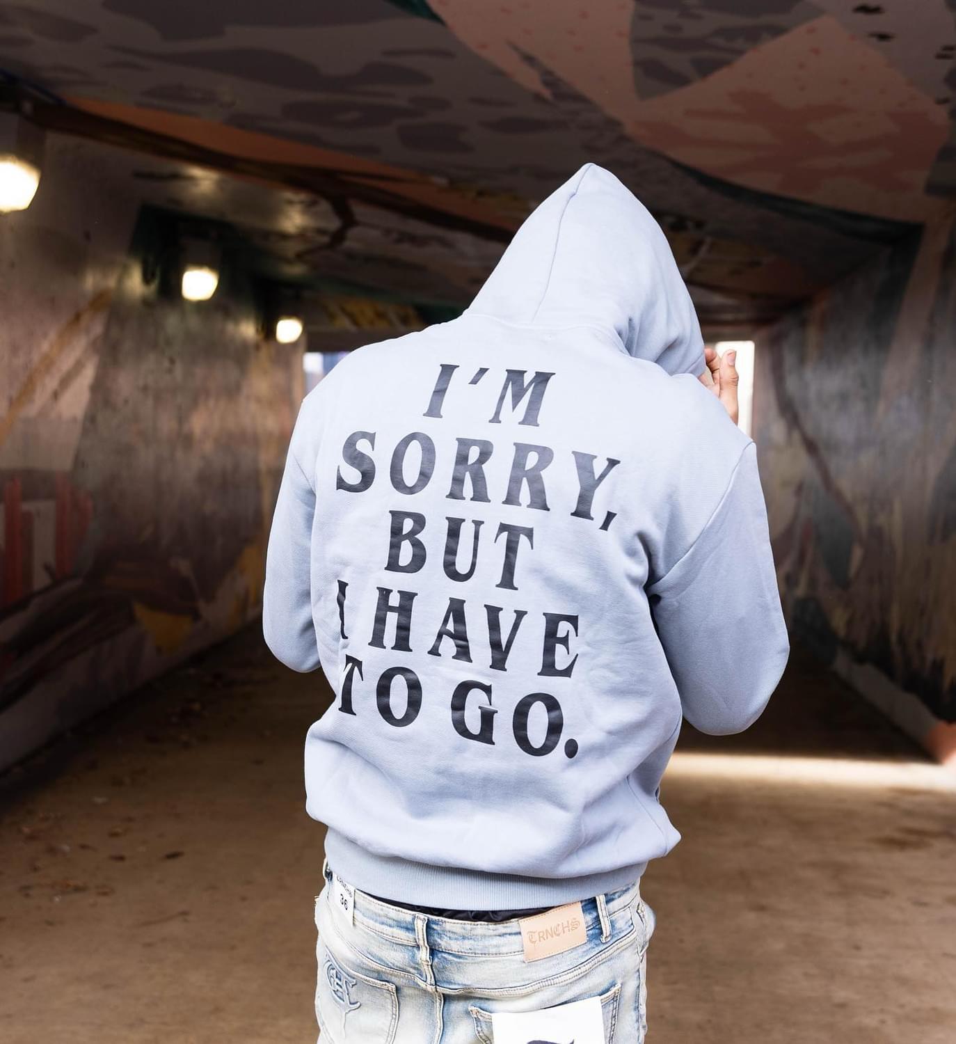 Please Come Home I'm Sorry Hoodie In Blue