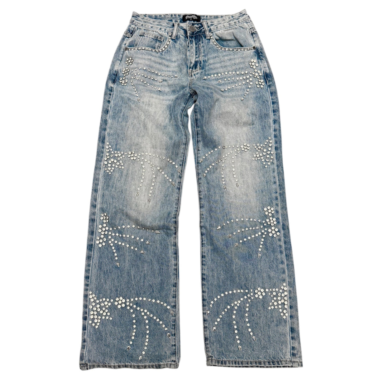 Prestige Crystal Cascade Denim – Baggy Fit