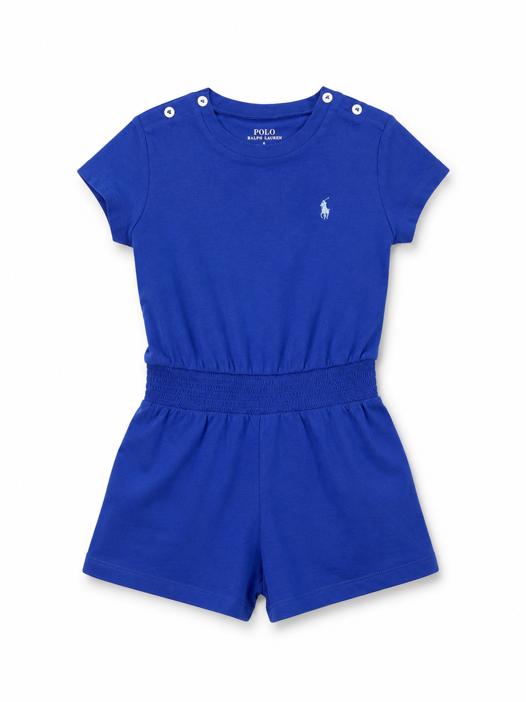 Polo Ralph Lauren Baby Girls Blue Cotton Romper | New with Tags | 4T