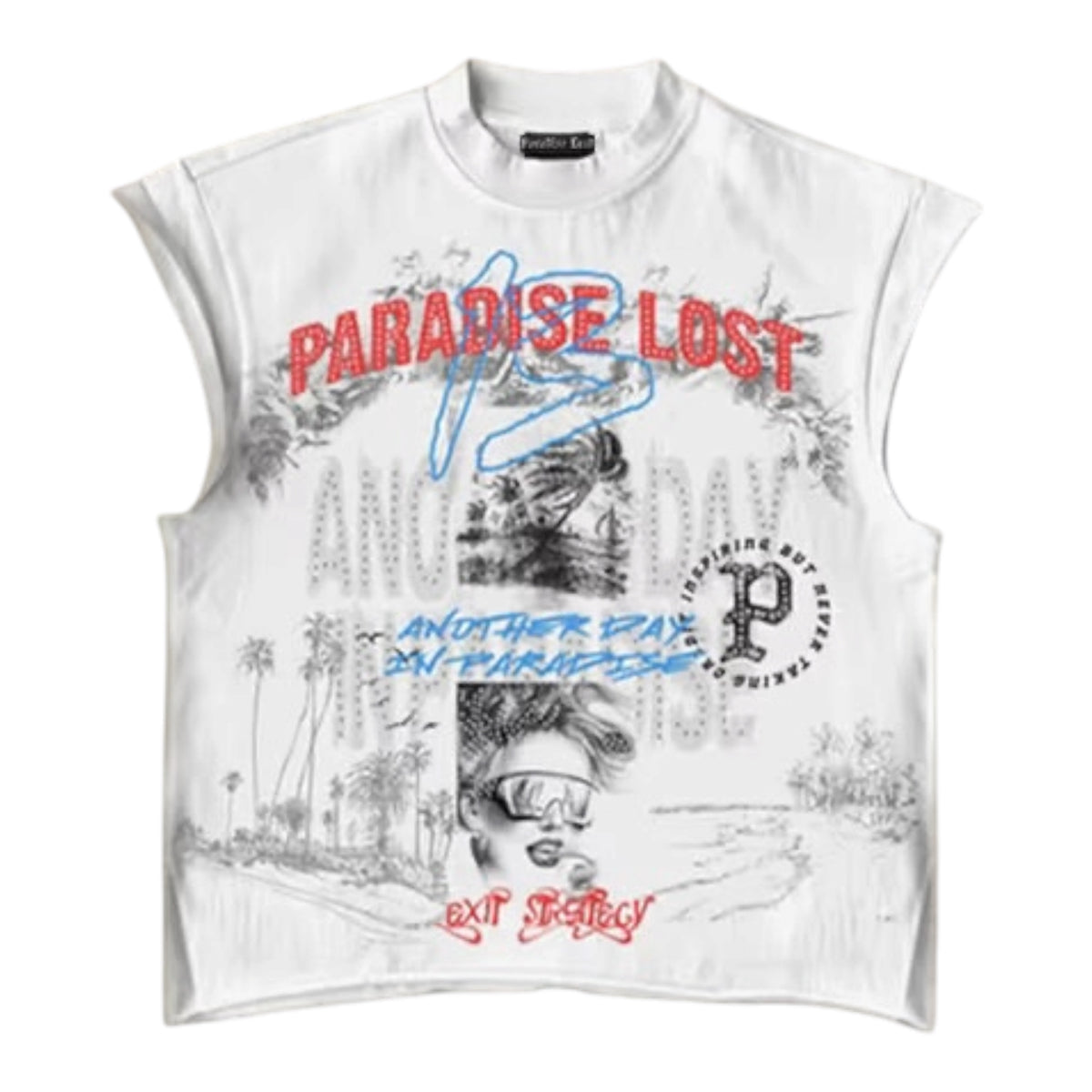 Paradise Lost Lost Vision Cut Off Tee – White
