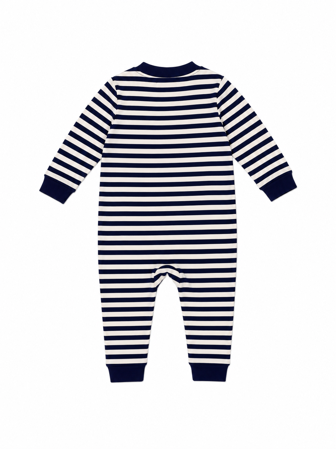 Polo Ralph Lauren Baby Boy Striped Cotton One-Piece Romper – Navy/White
