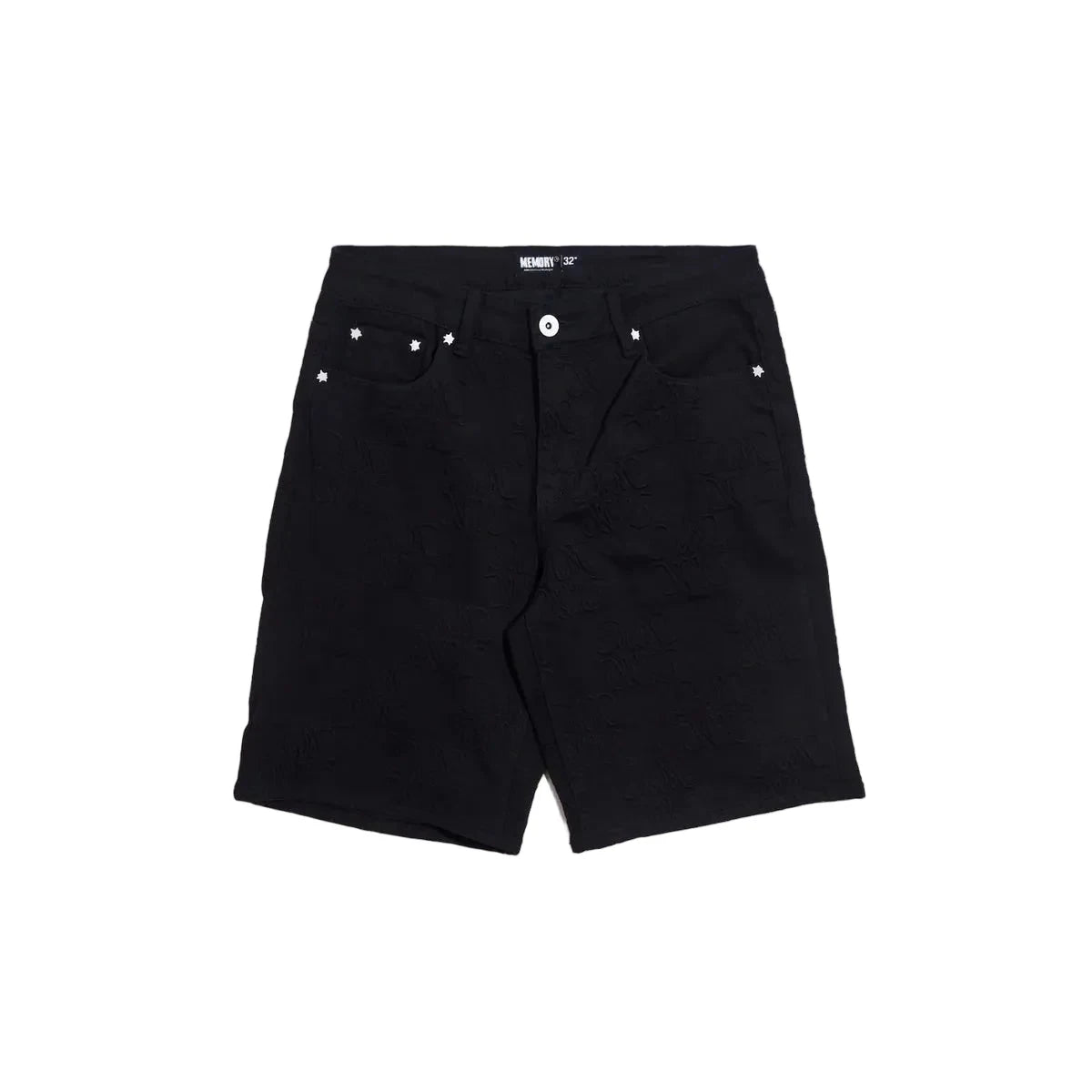 Memory lane MONOGRAM DENIM SHORT-BLACK RINSE