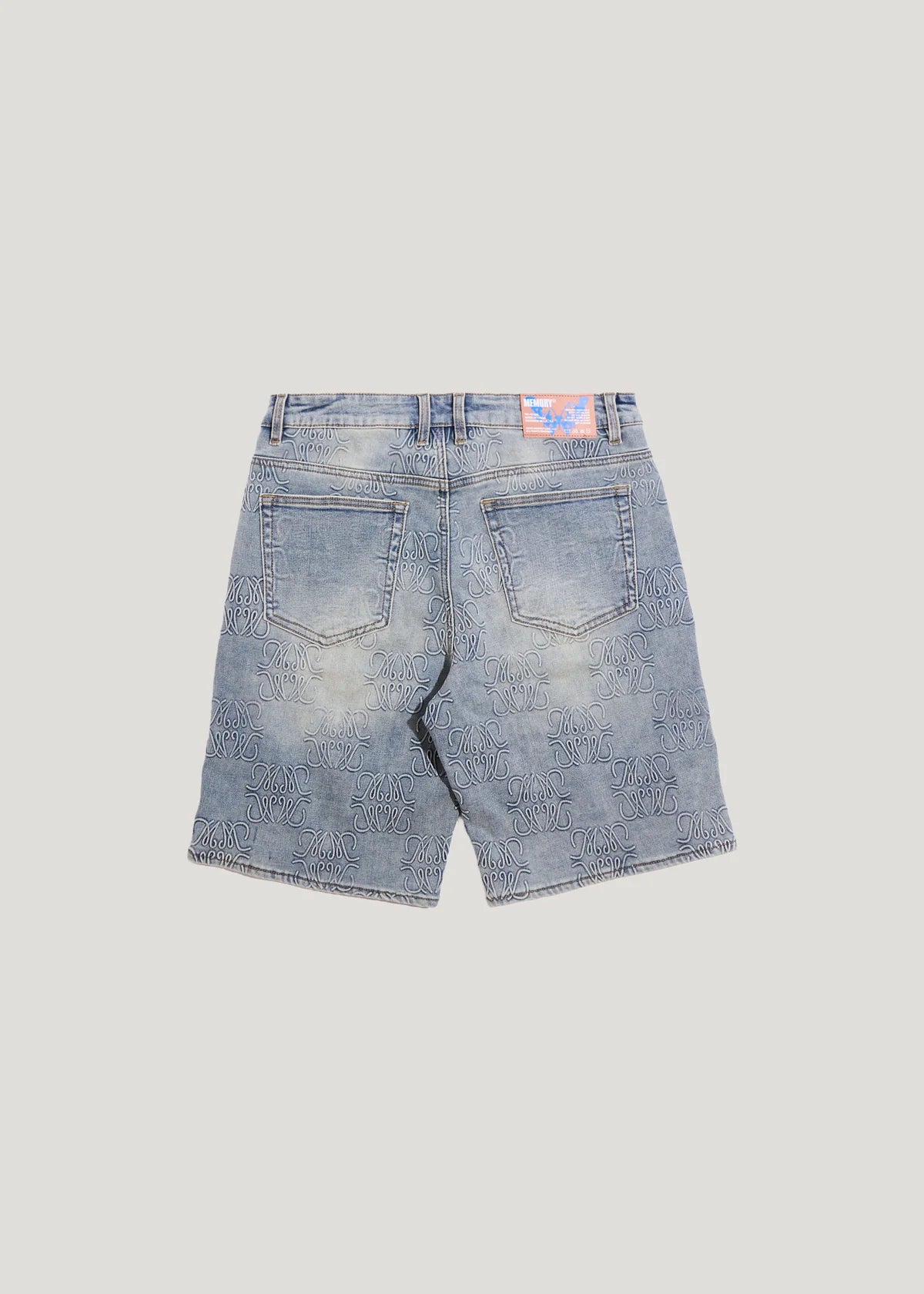 Memory Lane MONOGRAM DENIM SHORT-BLUE RINSE