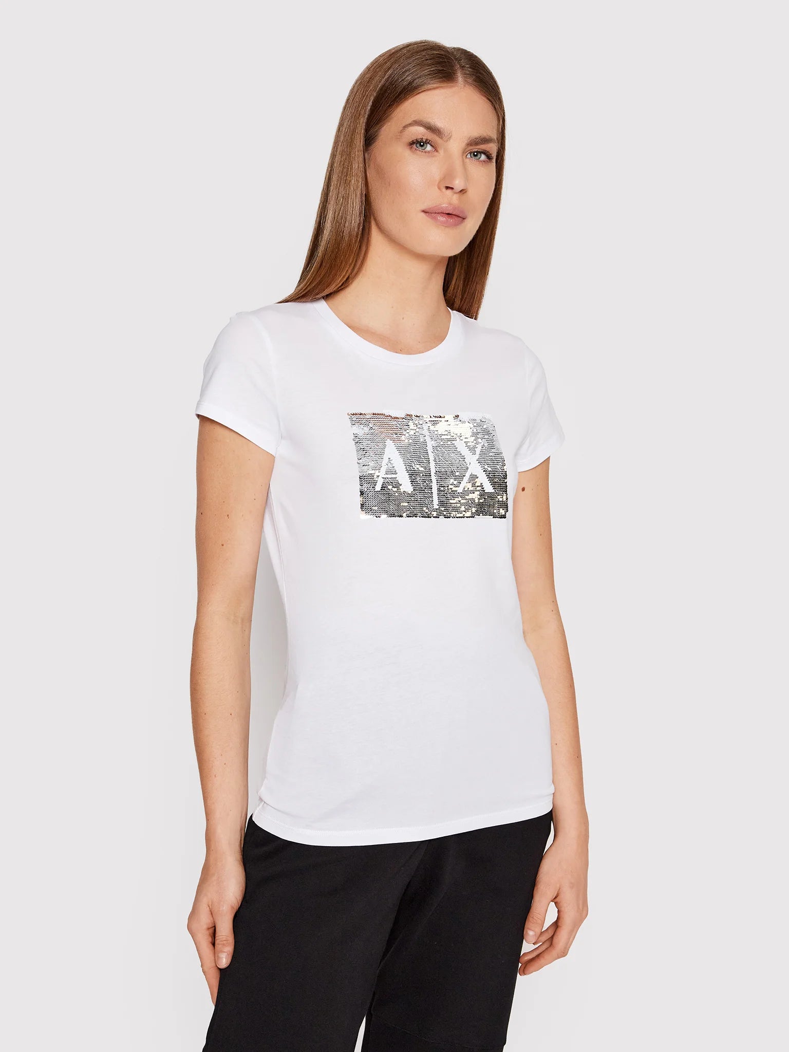 armani exchange white tshirts women