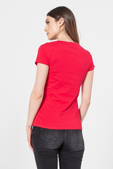 armani exchange red black women tshirts