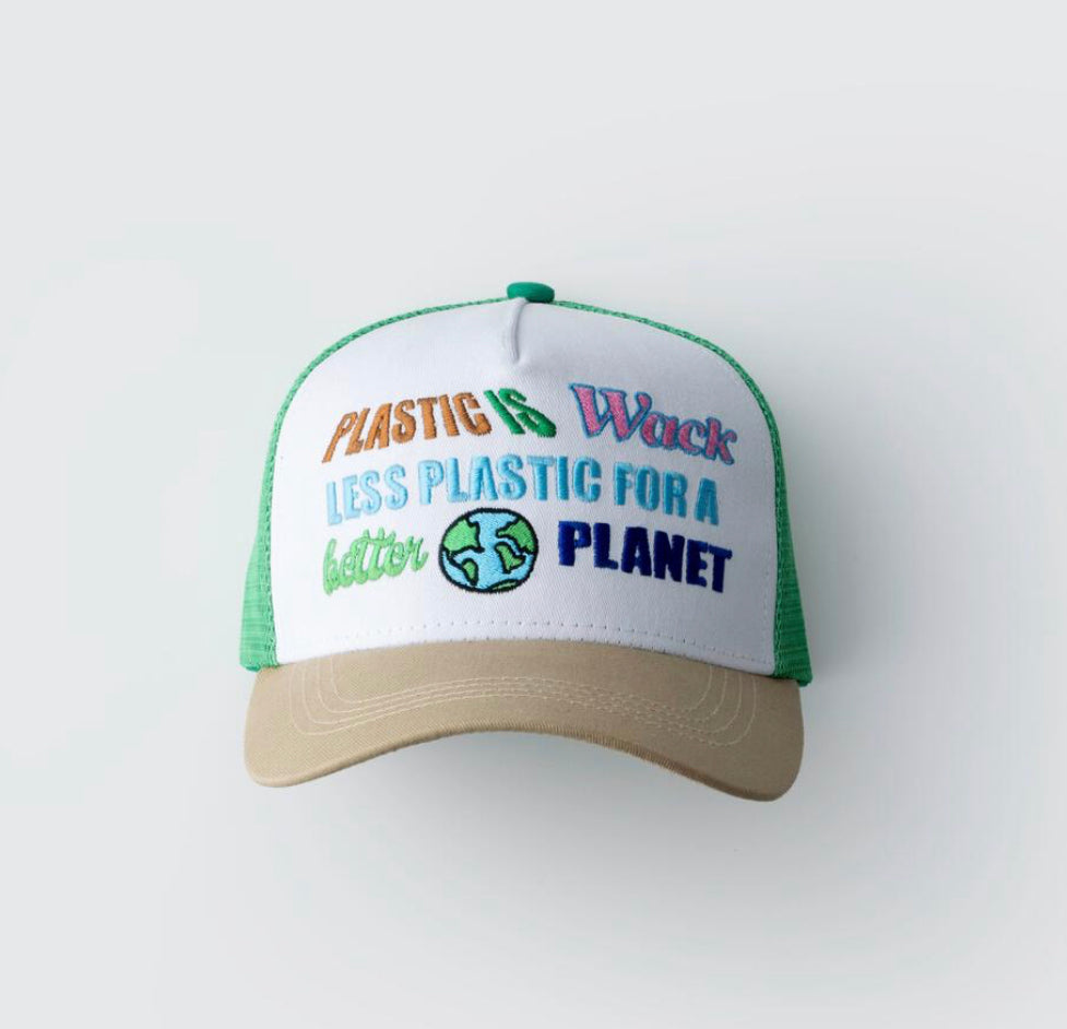 Plastic is wack Better Planet" Trucker Hat