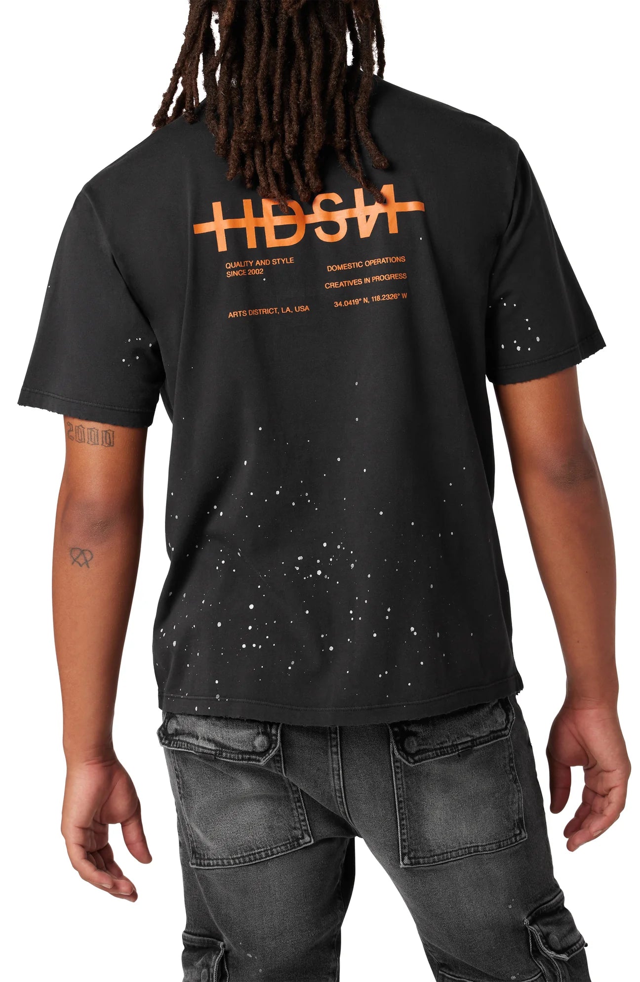 Hudson Vintage Tee stamped Black