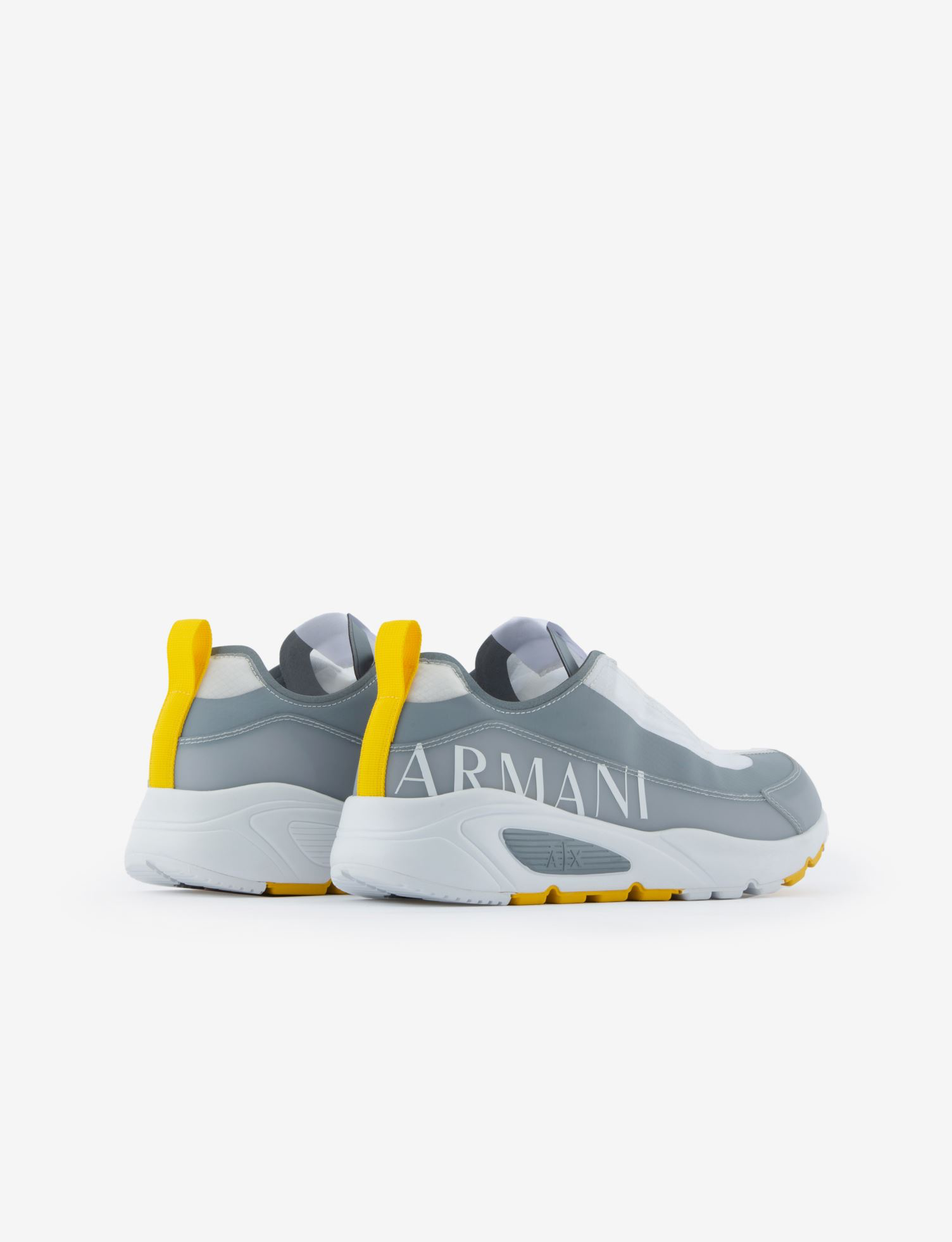 Armani Exchange Grey Yellow sneakers