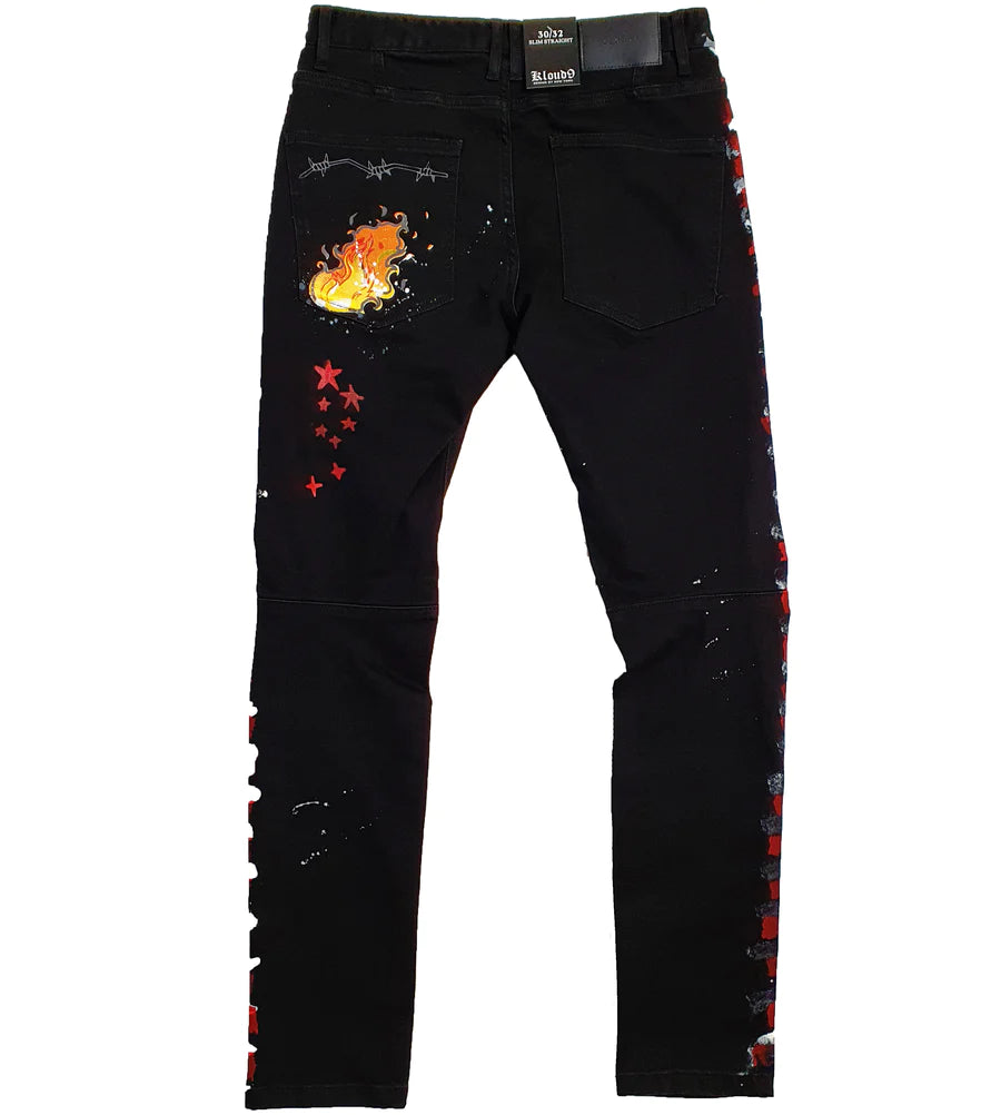Kloud9 Black Red jeans